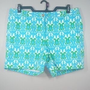 Talbots Aqua and Green Printed Bermuda Shorts